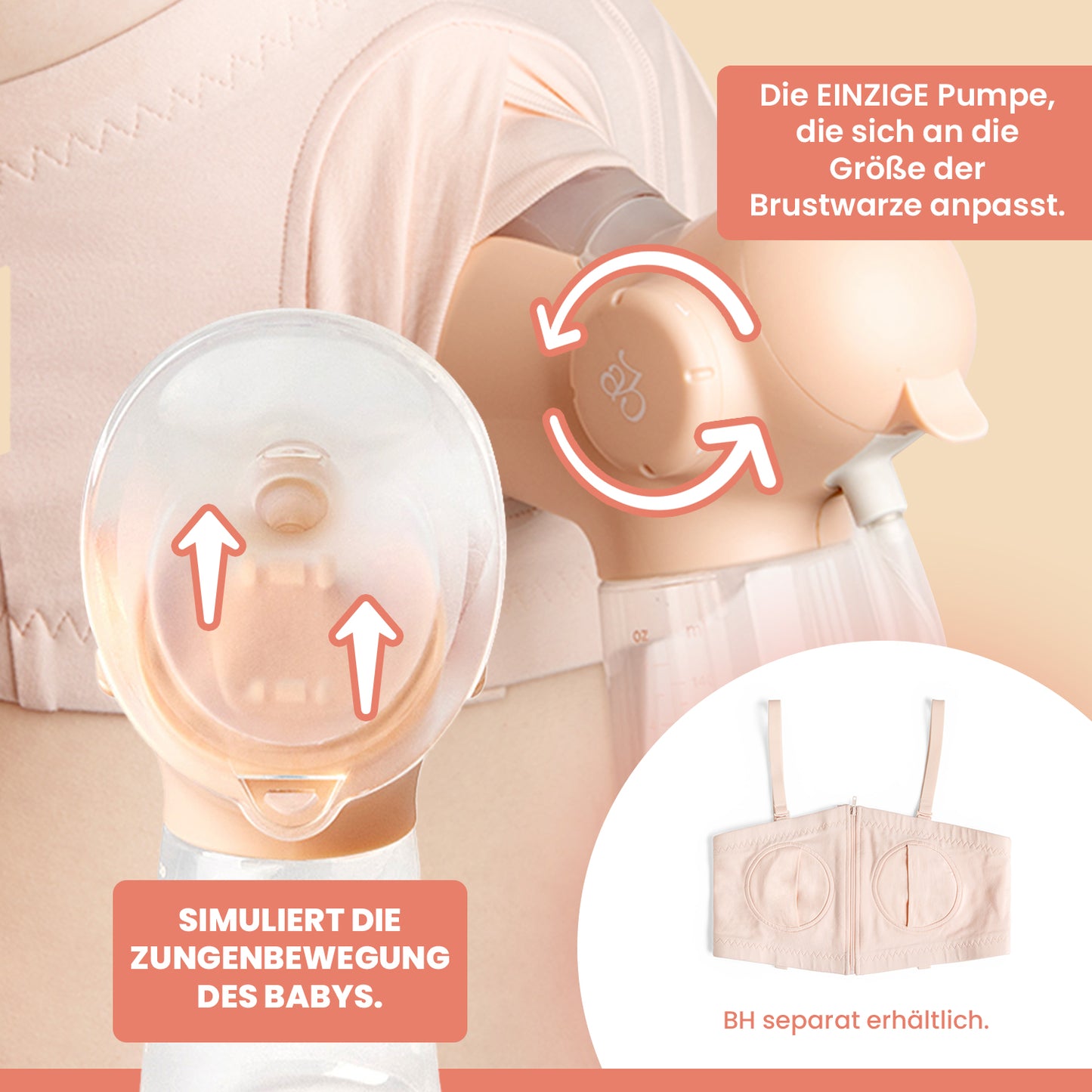 Annabella Elektrische Doppel-Milchpumpe inkl. Hands‑Free‑BH